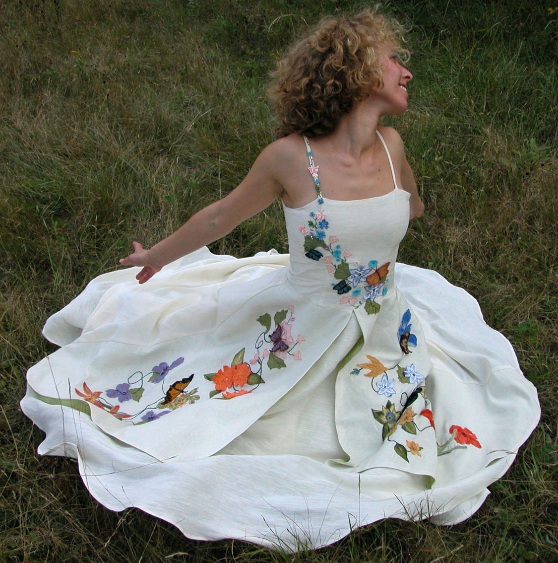Custom Colour Wedding Dress