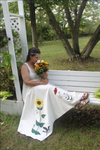 hippie wedding dress bohemian wedding dresses hemp and organic cotton wedding dresses by Tara Lynn Bridal photo by JC Photography