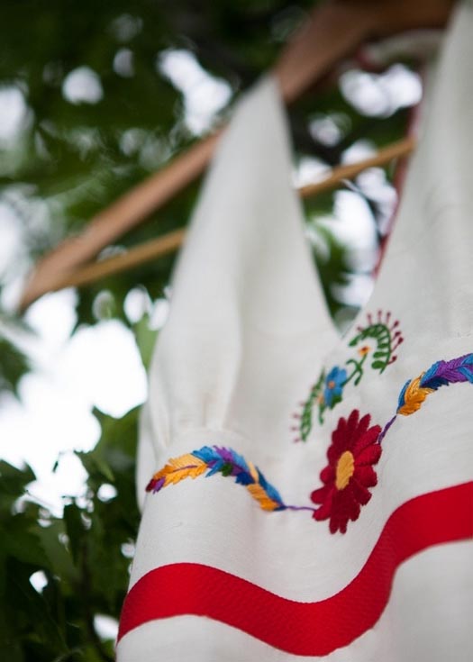 Embroidered Wedding Dress by Tara Lynn