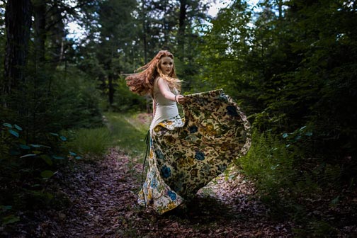 Floral Printed Wedding Dress by Tara Lynn Bridal