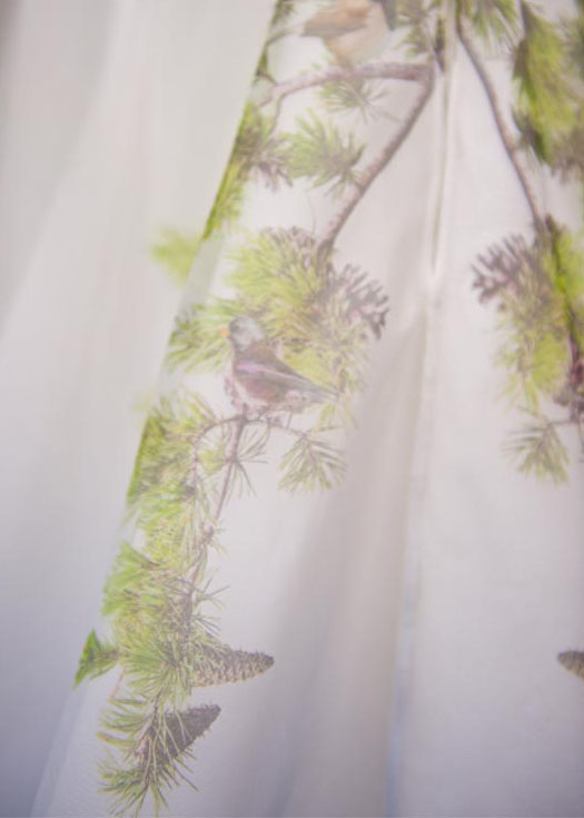 bird wedding dress