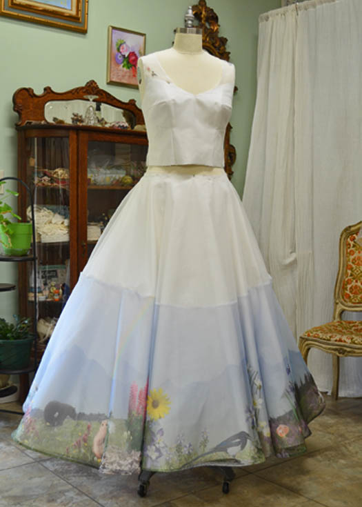 Digitally Printed Wedding Dress