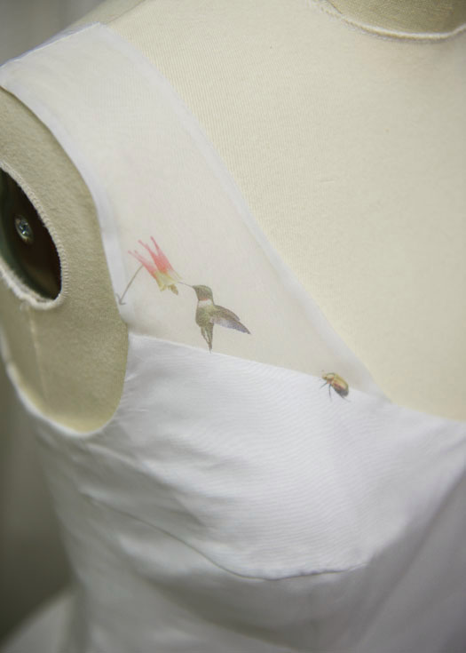 custom printed wedding dress