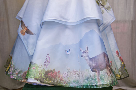 Digitally printed wedding dress