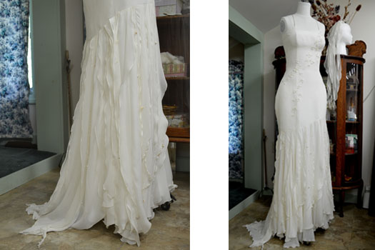 Unique wedding dress by Tara Lynn